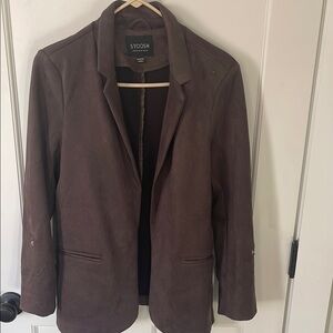 Stoosh buttery soft brown “suede” blazer